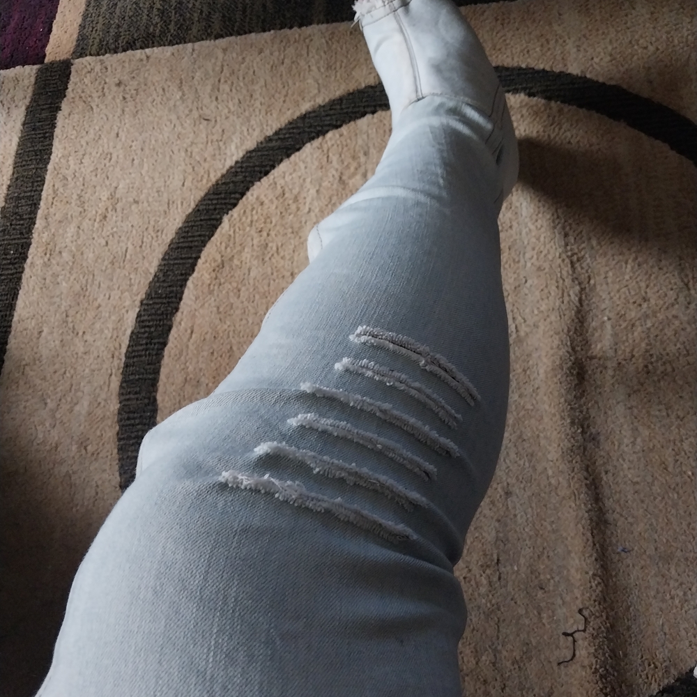 Light Blue Distressed Jeans